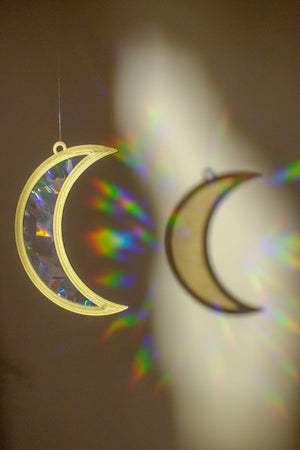 Open image in slideshow, Crescent Moon Suncatcher Rainbow Maker
